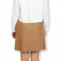 Preview: Eleganter 2-in-1 Rock aus Schurwolle in Camel